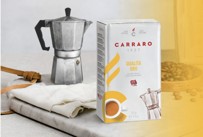 Carraro 1927 QUALITA ORO 90% Arabica 250 gr. мелено еспресо