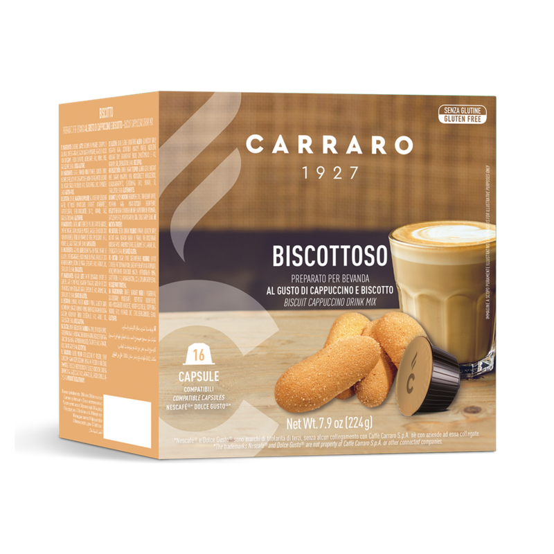 Carraro Dolce Gusto Cookies Cappuccino x16 Dolce Gusto kapsuli Carraro Latte