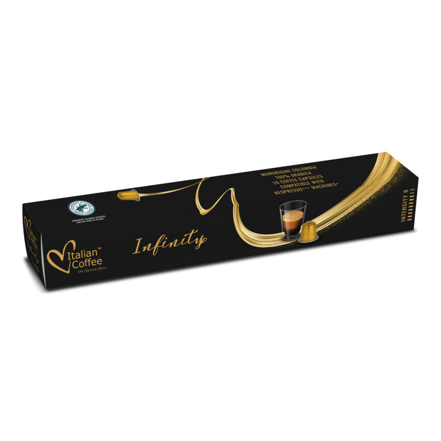 Italian Coffee INFINITY | 100% Arabica Colombia | Nespresso® Aluminum x10 капсули