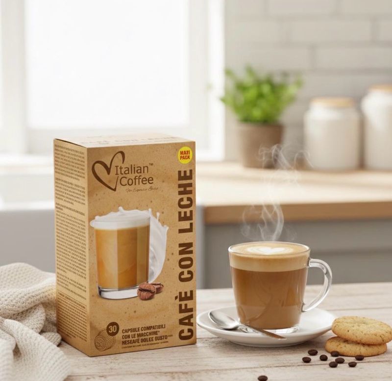 Italian Coffee Dolce Gusto CAFFE con LECHE family pack x30 капсули