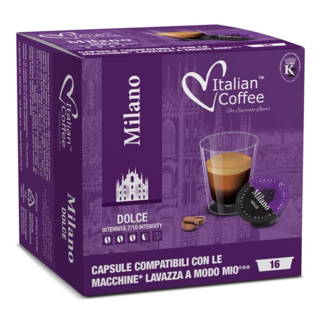 Italian Coffee MILANO DOLCE Espresso | A Modo Mio® x16 капсули
