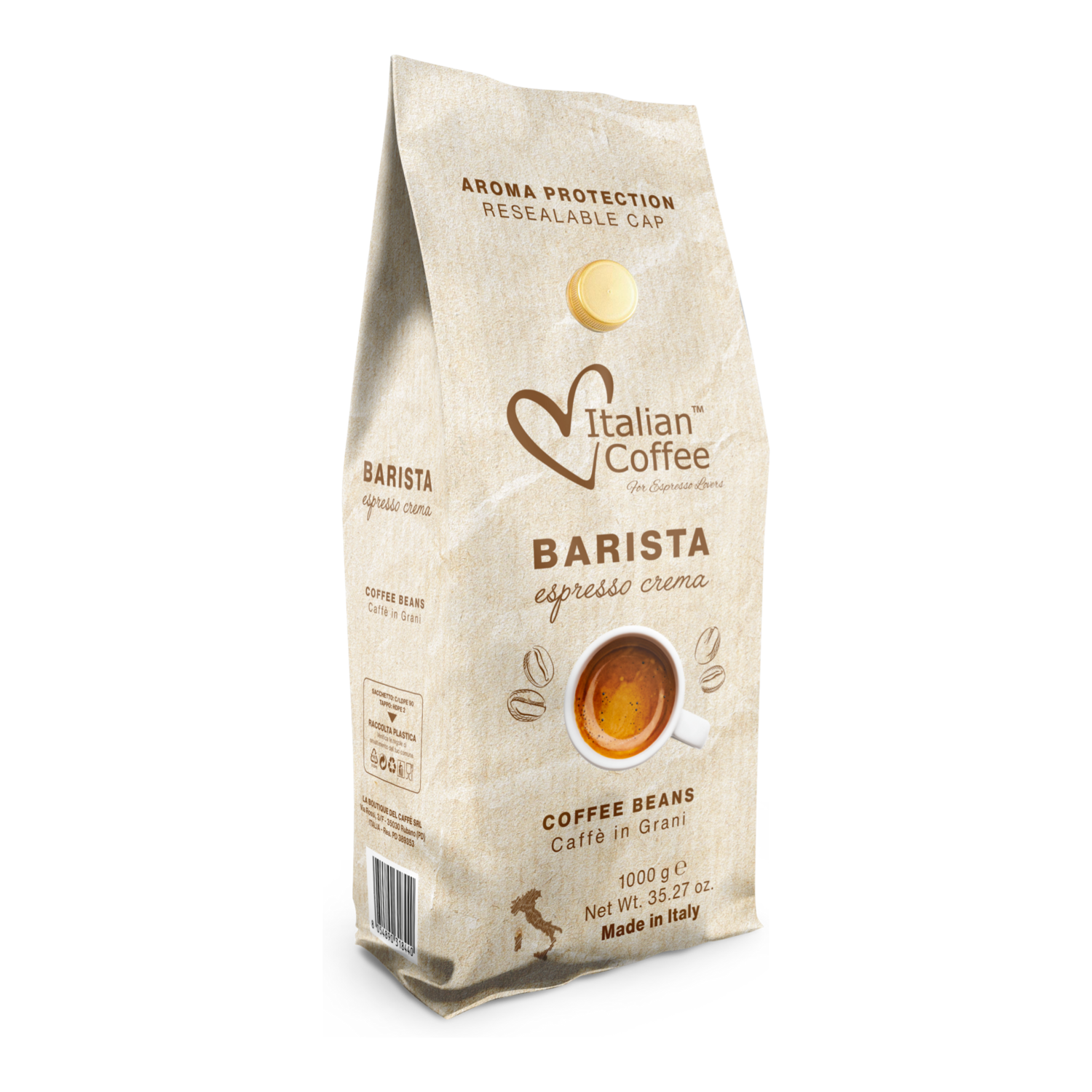 ​Italian Coffee™ BARISTA Espresso Crema | кафе во зрно 1 kg