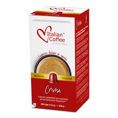 Italian Coffee Nespresso Crema maxi pack x100 капсули