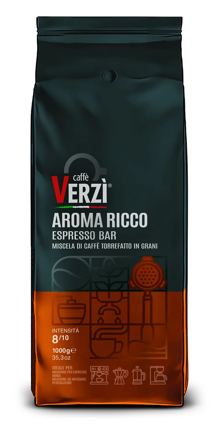 ​Verzì Caffè RICCO | 30% Арабика espresso во зрно 1 kg
