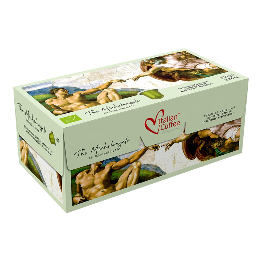 Italian Coffee Nespresso Aluminum Michelangelo espresso  x20 капсули