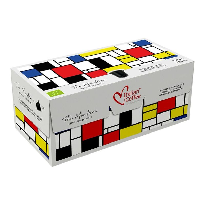 Italian Coffee Nespresso Aluminum Mondrian espresso  x20 капсули