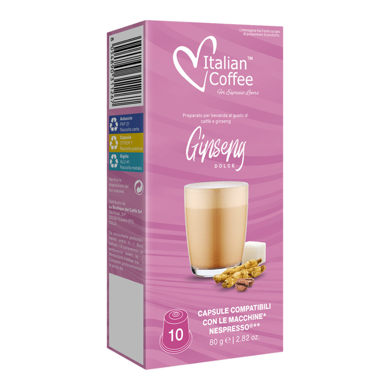 Italian Coffee Nespresso Ginseng Макијaто х10 капсули