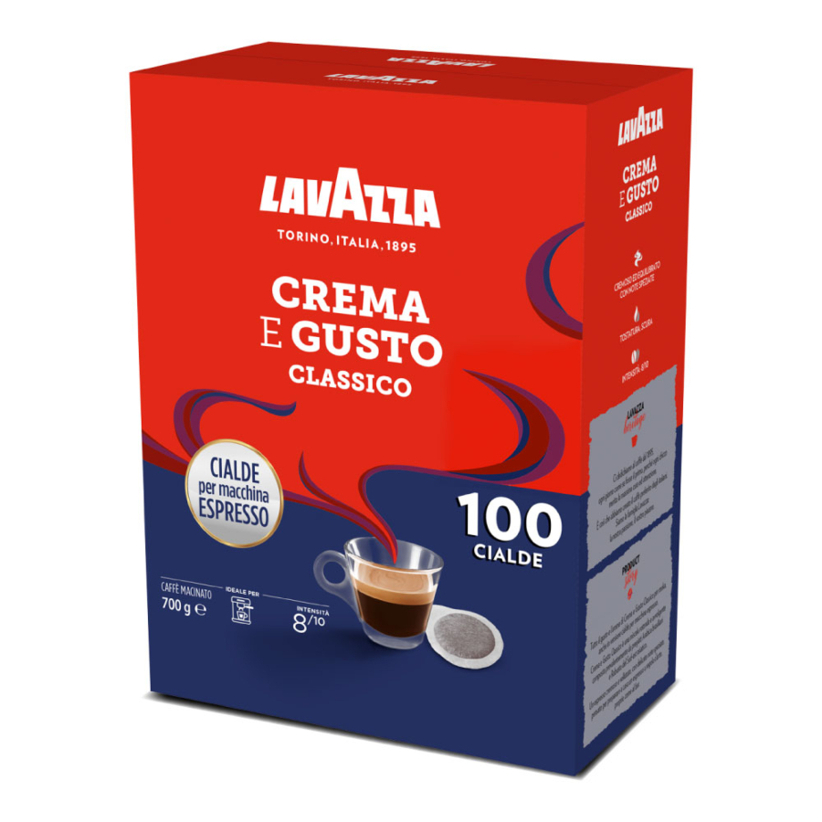 ​Lavazza Crema e Gusto Classico – Еспресо ESE хартиени патрони, 100 парчиња
