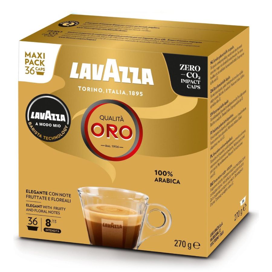 ​Lavazza QUALITÀ ORO | A Modo Mio® 100% Арабика еспресо Family Box x36 капсули