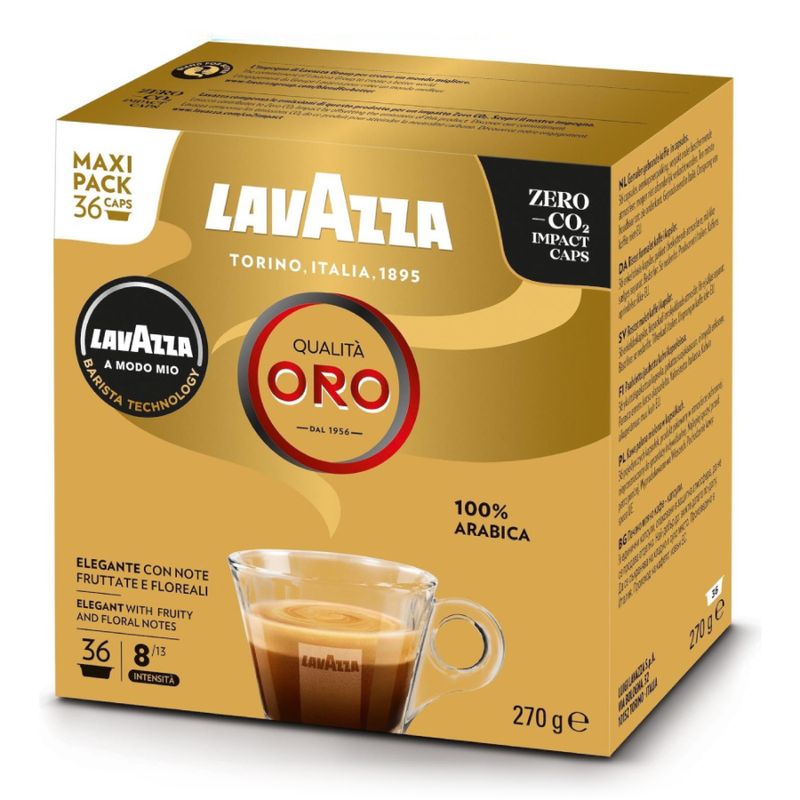 ​Lavazza QUALITÀ ORO | A Modo Mio® 100% Арабика еспресо Family Box x36 капсули