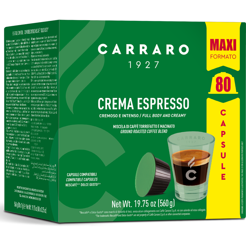 Carraro Dolce Gusto CREMA Espresso  MAXI 80 капсули