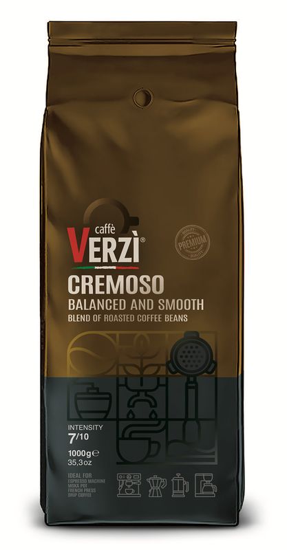 Verzi caffe | Intenso | 60% Арабика espresso зрно  1 кг.
