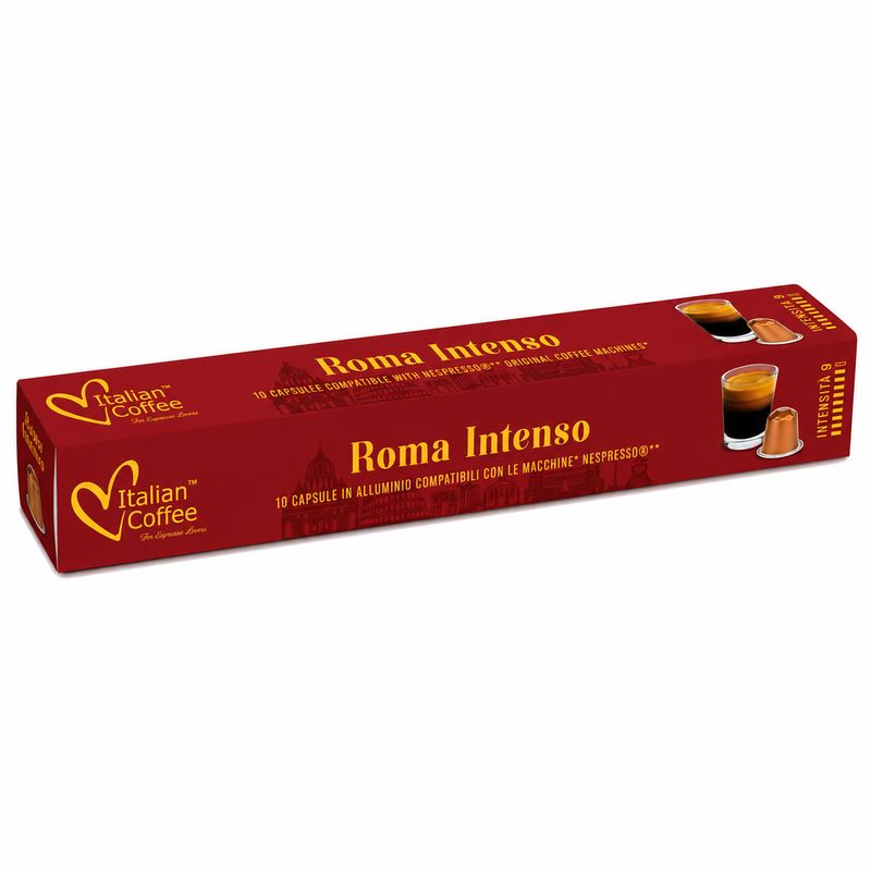 Italian Coffee Nespresso Prime Aluminium Roma espresso x10