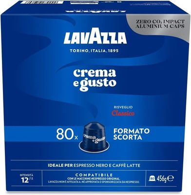 Lavazza Nespresso Aluminium Crema e Gusto CLASSICO x80 капсули