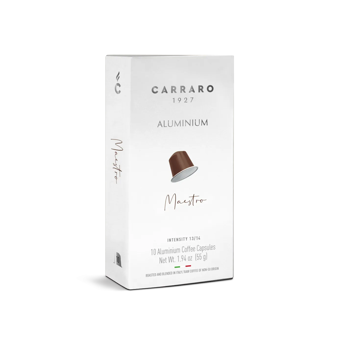 Carraro MAESTRO еспресо – 10 алуминиумски капсули за Nespresso®