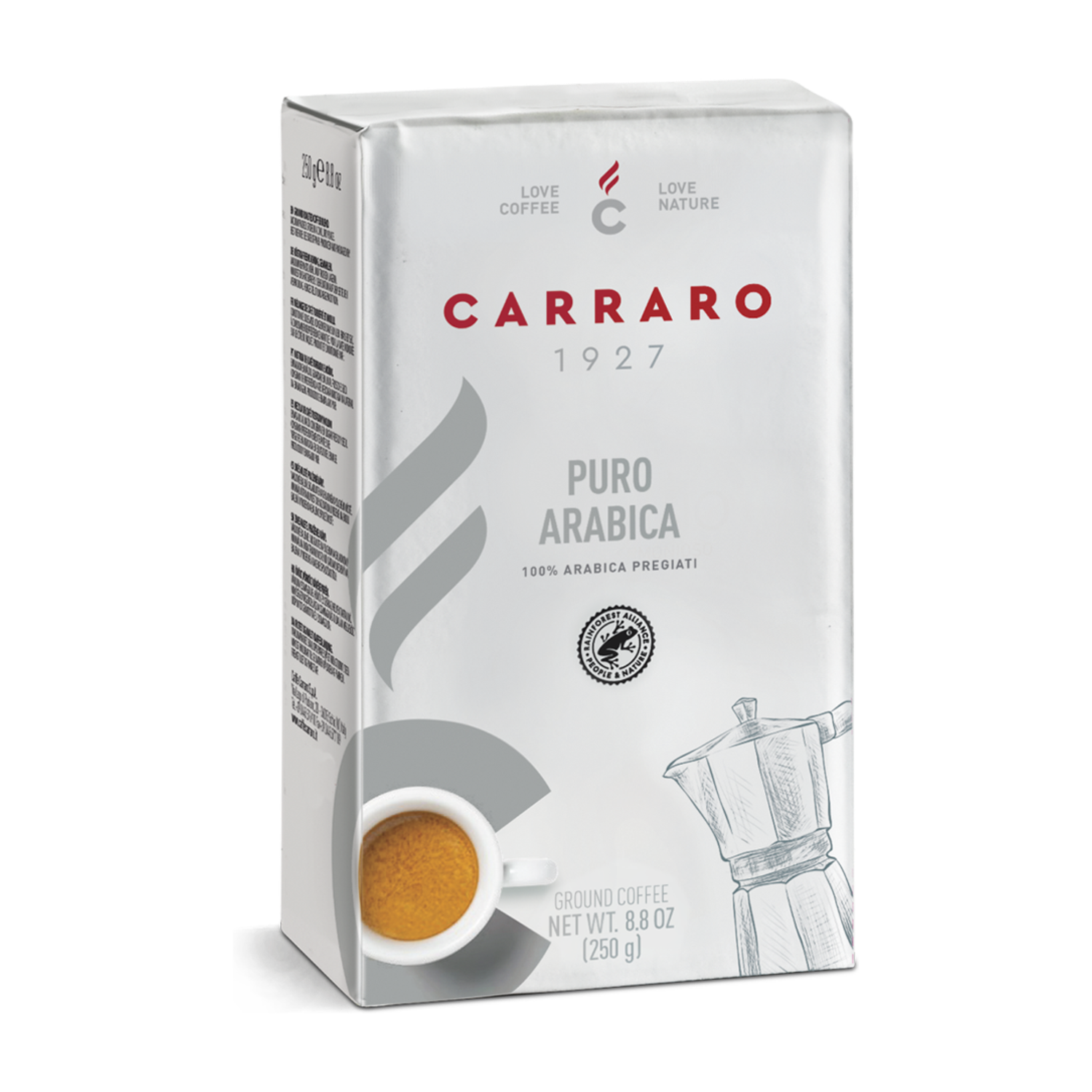 Carraro Puro Rainforest Arabica 250g мелено