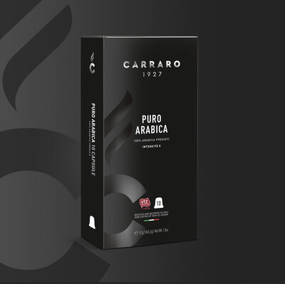 Carraro Nespresso Puro Arabica 8 типа Арабики еспресо х10 капсули