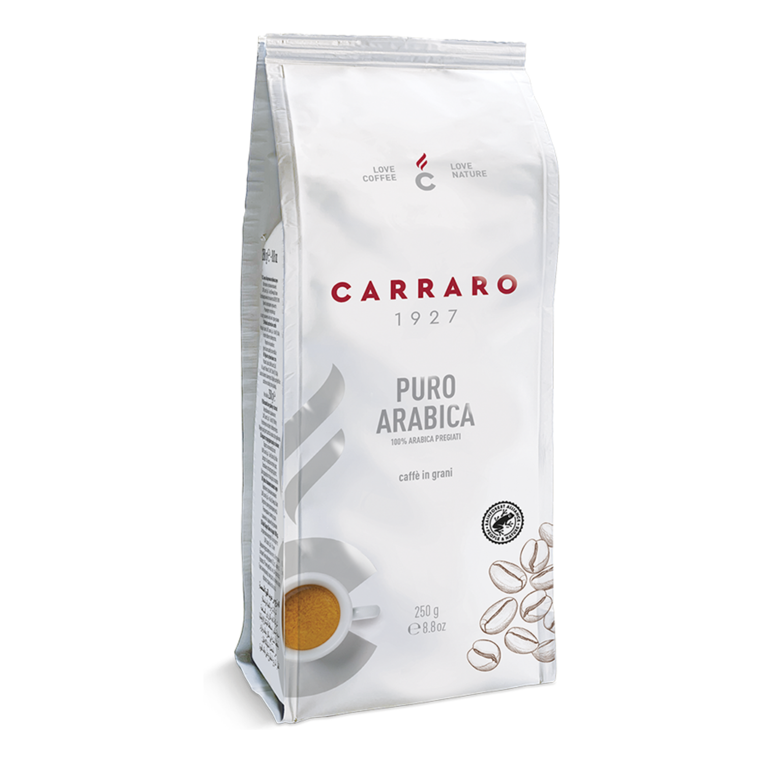 Carraro Puro Arabica 100%  250g espresso зрно