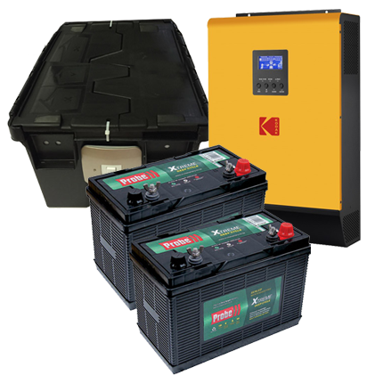 KODAK Solar Off-Grid Inverter VMIII 3kW 24V+(2 batt +Box