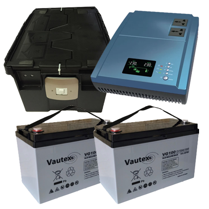 BLUSKY INVERTER 1KVA/900W + (2 Batt +Box)