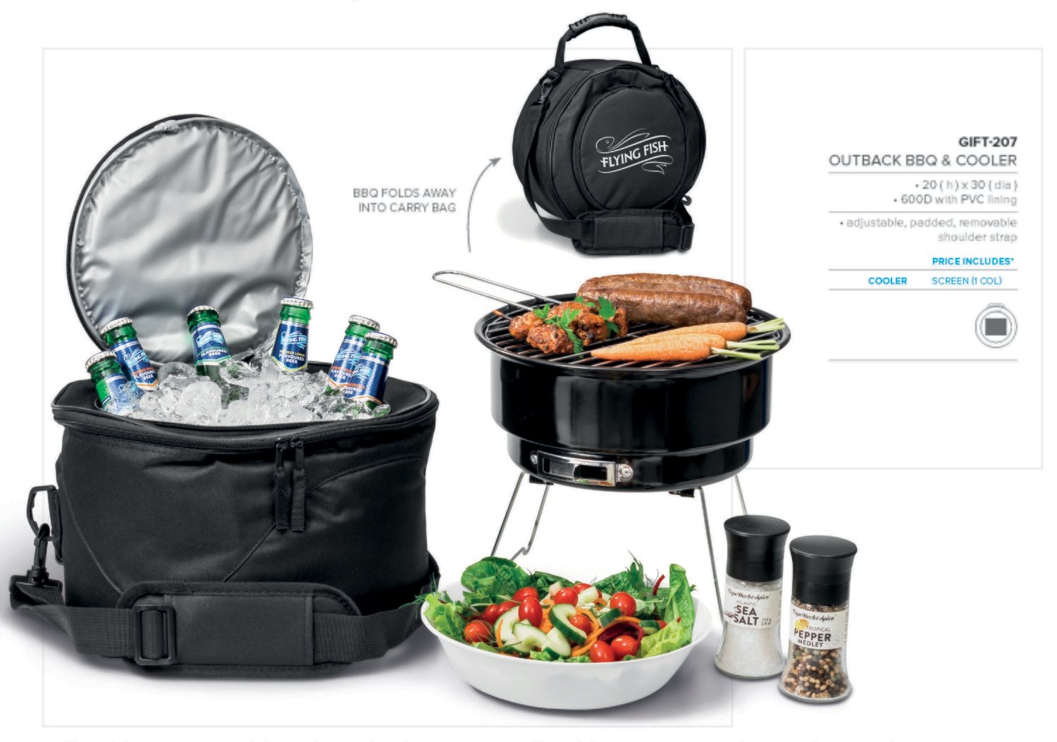 Outback bbq and cooler