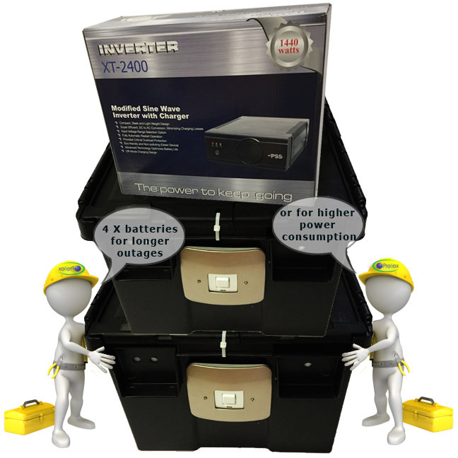 XT 24 1440W Inverter 4x Battery kit