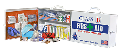 Class B &  Blood Borne Pathogen  75H First Aid Kit  616-009 - Swing Out Door Cabinet
