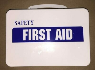 Empty Poly White boxes 16PW First Aid - Safety printed on front panel - Certified (209-006)