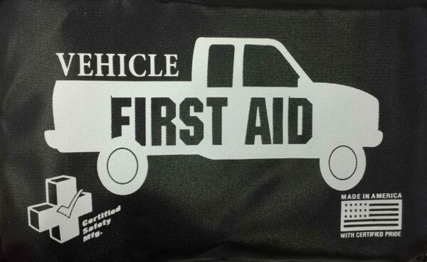 Vehicle First aid kit - Black Nylon Pouch 606-228