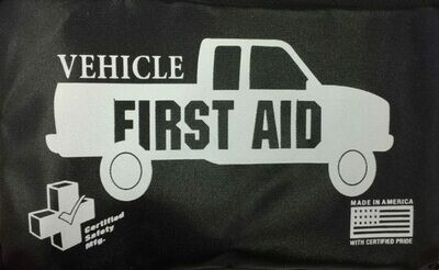 Vehicle First aid kit - Black Nylon Pouch 606-228 Vehicle First aid kit - Black Nylon Pouch 606-228