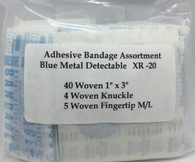 Adhesive Bandage Assortment - Woven - XR-20 - BMD - Certified 220-266 - 40/bag. Safety NJ