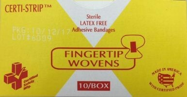 Adhesive Bandage - Fingertip Wovens - 666 Certi-Strips - Certified 210-015 (10/box) # 666