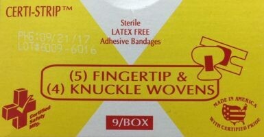 Adhesive Bandages - Woven - (5) Finger Tip & (4) Knuckle -Certified 210-019 # 689 Safety NJ