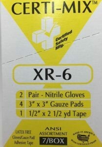 Bandage Assortment - Gloves/Gauze/Tape - XR-6  Certi-Mix  - Certified 220-112 - 6/box