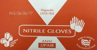 Gloves Nitrile - # 816  ANSI - Certified 216-082 - 2 pairs/box