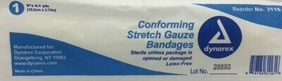 Gauze Roll - Stretch - 6” x 4.1 yards - Sterile - Certified  230-222