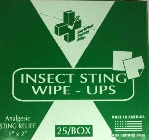 Insect Sting Wipe-Ups 25/Box 213-021 Insect Sting Wipe-Ups 25/Box 213-021