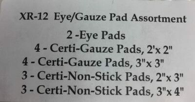 XR-12 Eye/Gauze Pad Assortment - Certified Safety