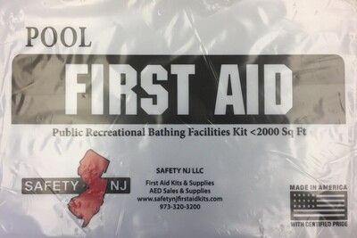 New Jersey Public Recreational Bathing Facilities  - Swimming Pool -First Aid Kit  under 2000 sq. ft.