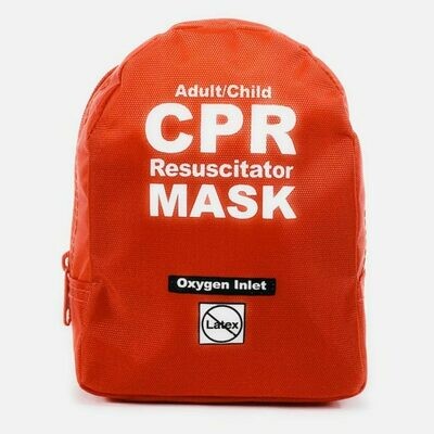 CPR MASK - Adult/Child CPR Mask in Soft Case – RED
