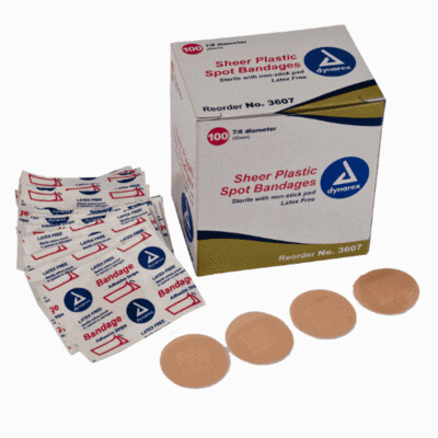 Spot Bandages - 100/box 505-189 dynarex 3607