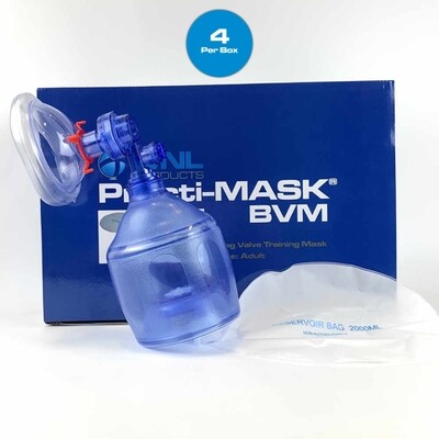 WNL Adult Practi-MASK® | Bag Valve Training Mask 4 Pack (Bag Mask for Training)