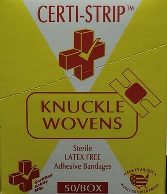 Certi-Strips - Woven - Knuckle Bandages 25 Box 220-228. Safety NJ
