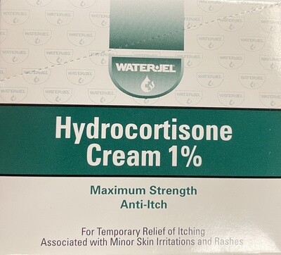 Hydrocortisone Cream 1% - 9 g 144/Box - Waterjel