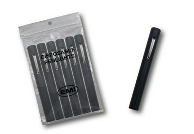 Disposable Penlights BLACK - 6 PACK