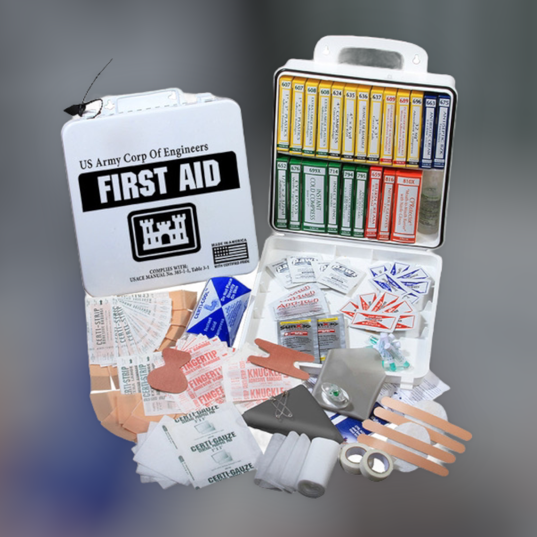 U.S. Army Corps of Engineers 24 First Aid Kit Metal Case