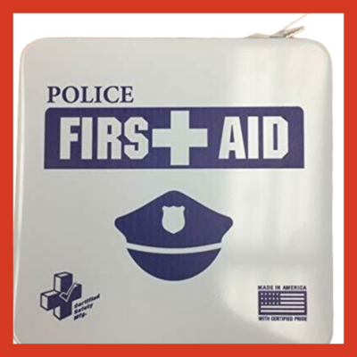 Police Department Metal First aid Kit Certified Safety 24M