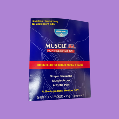 WaterJel Muscle Jel - Pain relieving jel 96 Unit Dose Packets