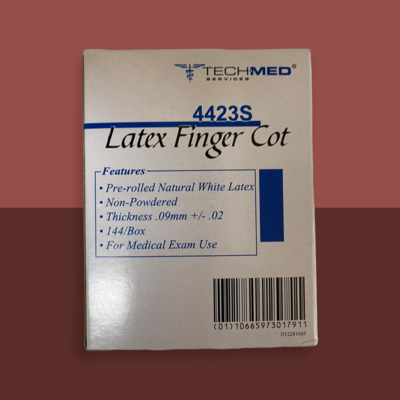 Latex Finger Cots 144/Box (Small - Medium - Large)