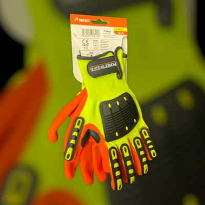 GLOVES A721 - Anti Impact Grip Glove - Nitrile Yellow/Orange